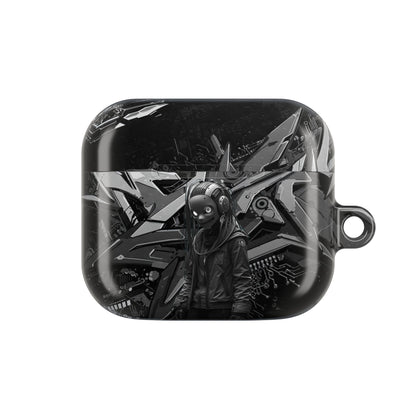 Urban Graffiti Cyber AirPod Cases, Trendy AirPod Holder, Stylish Earbud Case, Customizable Gift for Teens, Music Lover Accessory