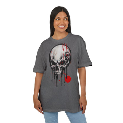 Gothic Skull Oversized Tee - Trendy Streetwear for Music Lovers, Grunge Style, Halloween Costume, Alternative Fashion, Graphic Tee