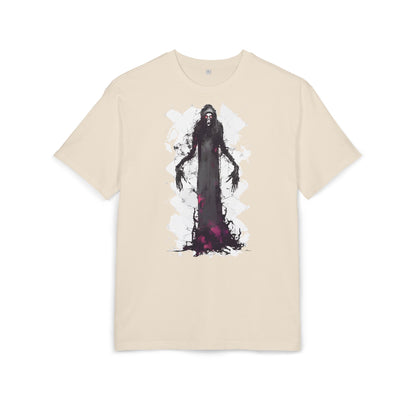 Eerie Spirit Unisex Heavy Oversize Tee, Halloween Costume T-Shirt, Casual Graphic Shirt, Gothic Tee, Spooky Art Apparel