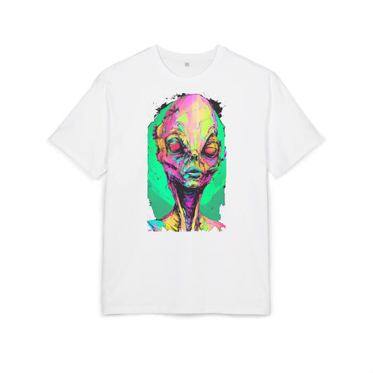 Alien Art Oversize Tee, Graphic Tee, Unisex T-Shirt, Casual Wear, Unique Gift for Sci-Fi Lovers