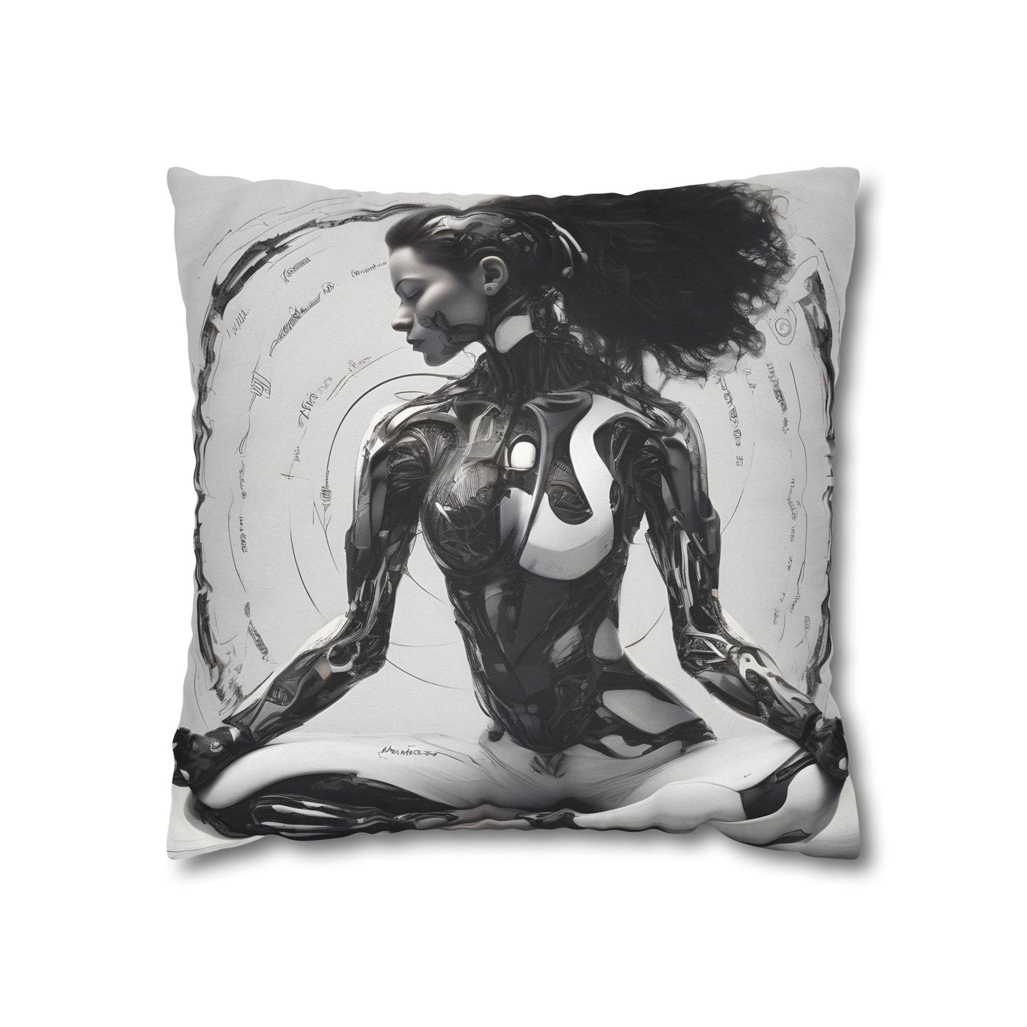 Square Pillowcase with Edgy Futuristic Design