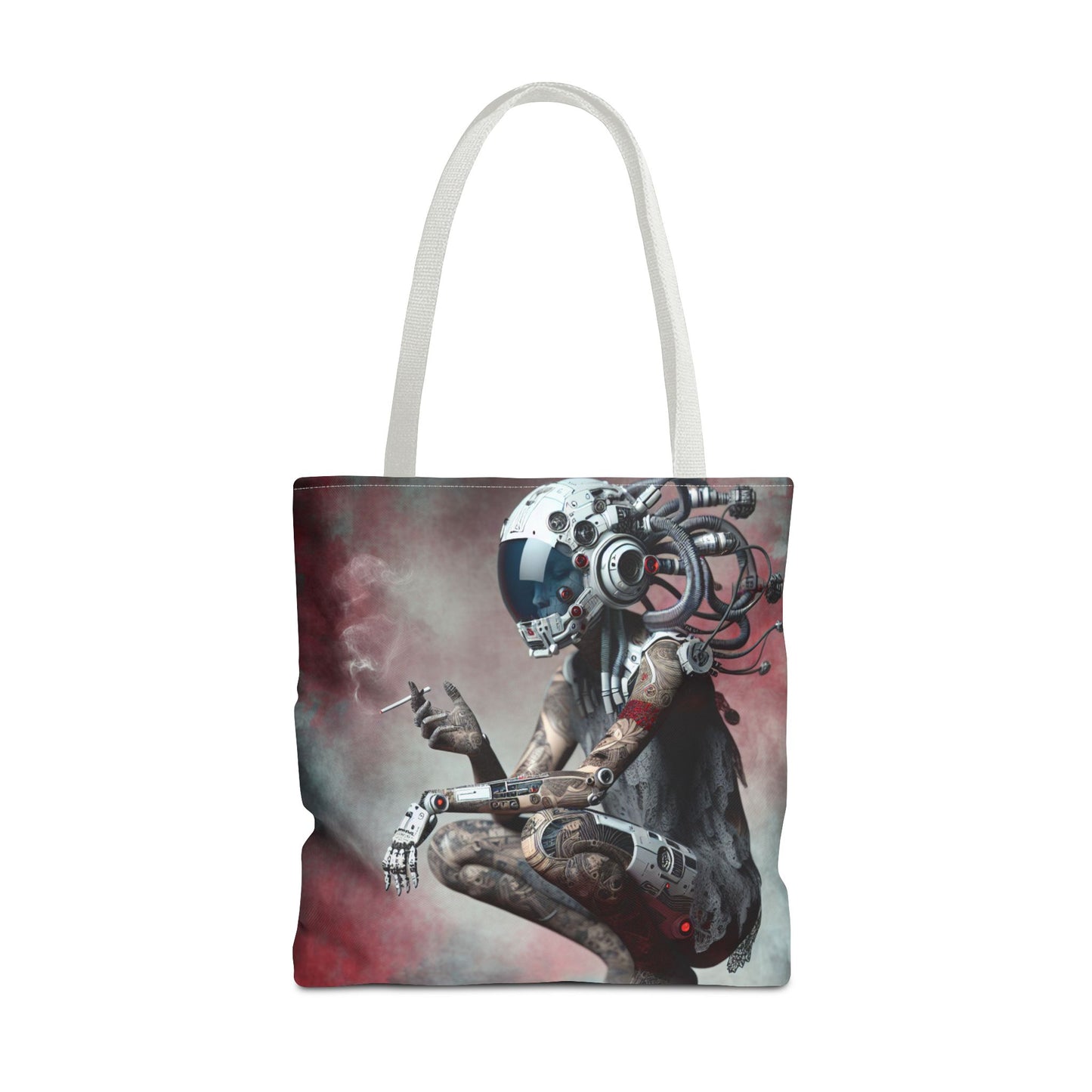 Futuristic Cyborg Tote Bag | Eco-Friendly Carryall for Sci-Fi Lovers, Gift for Tech Enthusiasts, Stylish Everyday Use