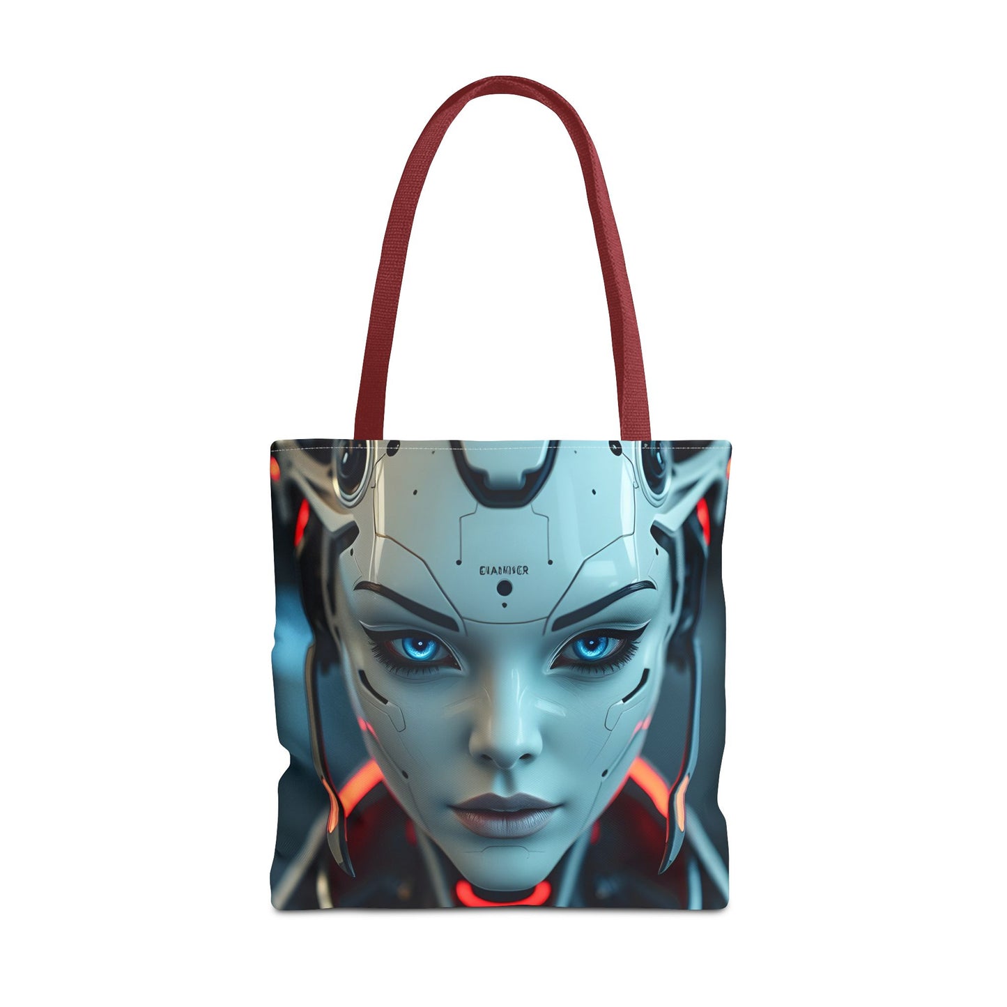 Futuristic Robot Tote Bag | Cyberpunk Style, Eco-Friendly Carryall, Gift for Tech Lovers, Computer Bag, Fashion Statement