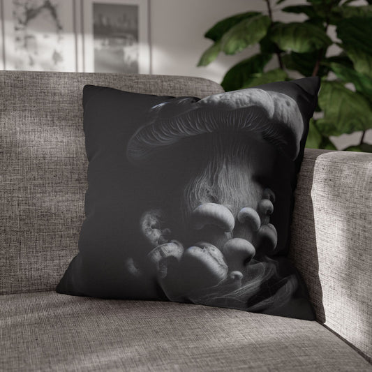 Monochrome Jellyfish Pillowcase - Dark Aesthetic Cushion Cover, Home Decor, Nautical Gift, Coastal Vibes, Unique Bedroom Accent