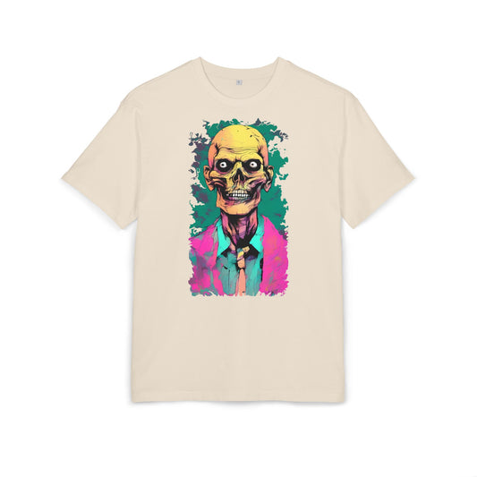 Colorful Skeleton Graphic Tee for Halloween, Unisex Oversize T-Shirt, Gothic Style Shirt, Casual Wear, Horror Merchandise