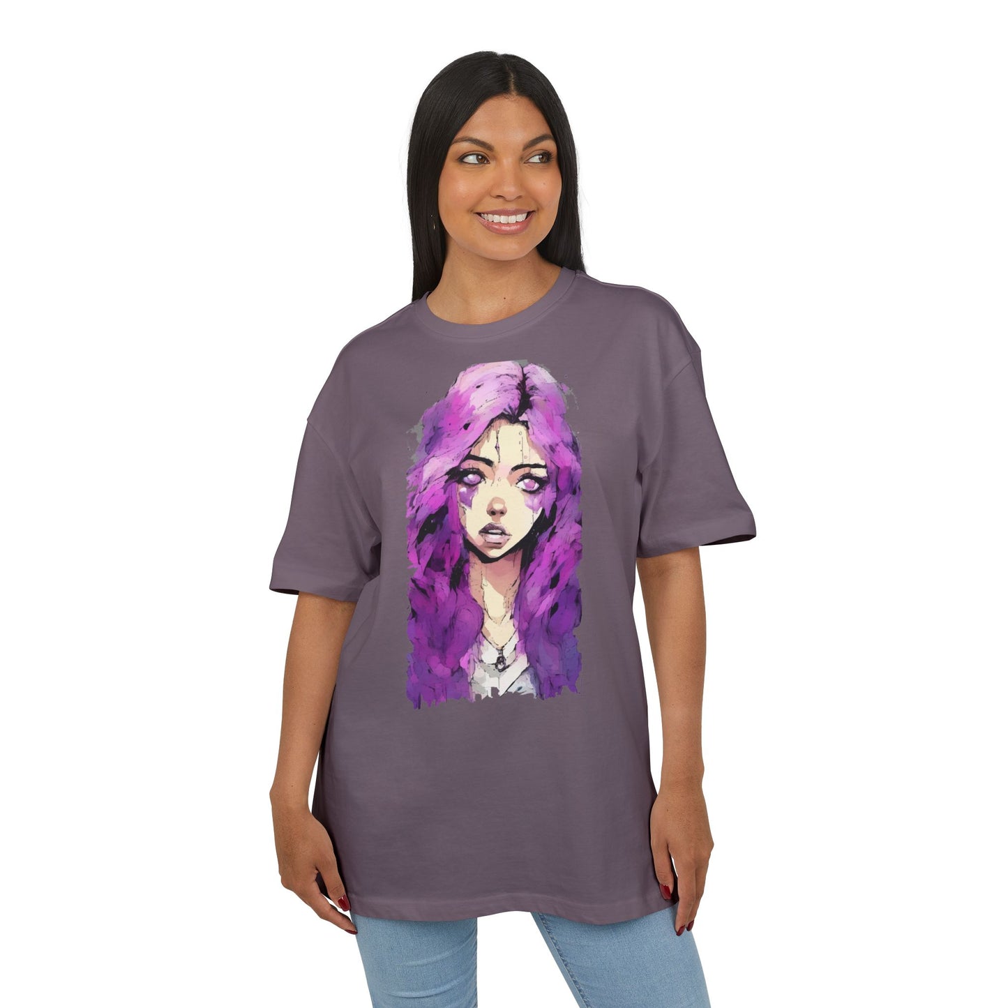 Artistic Oversize Tee - Stylish Women’s Graphic Tee, Casual Streetwear Top, Gift for Her, Unique Art Apparel, Trendy Everyday Wear