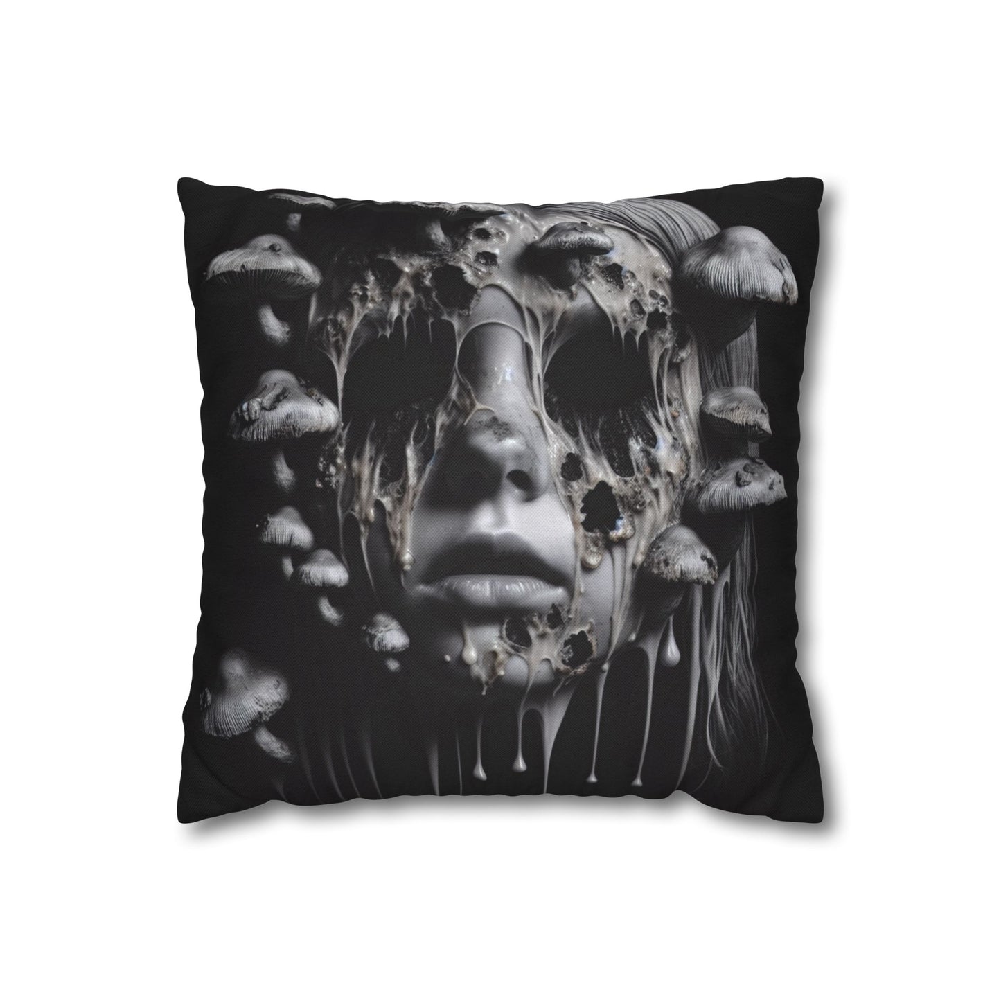 Dark Art Decorative Pillowcase, Gothic Home Decor, Statement Cushion Cover, Unique Gift for Art Lovers, Halloween Decor