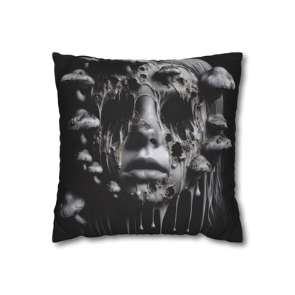 Dark Art Decorative Pillowcase, Gothic Home Decor, Statement Cushion Cover, Unique Gift for Art Lovers, Halloween Decor