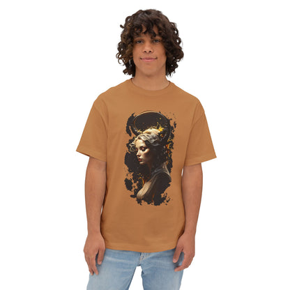 Artistic Oversized Tee with Abstract Portrait, Unisex Graphic Tee, Casual Streetwear, Perfect Gift for Art Lovers, Unique Summer Shirt
