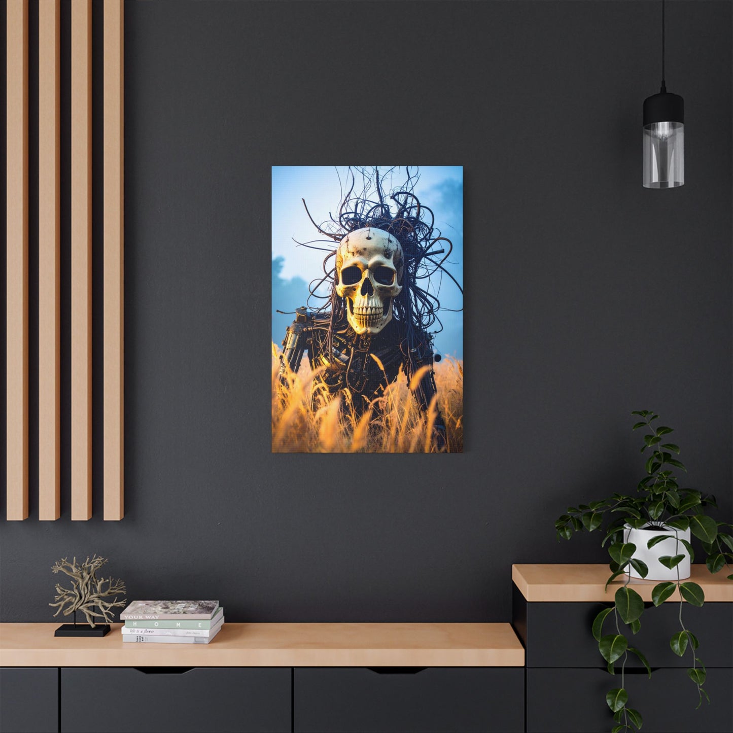 Stylish Skull Wall Art Canvas, Edgy Home Decor, Perfect for Halloween, Gothic Themed Room, Unique Gift Idea, Art Lover's Collection