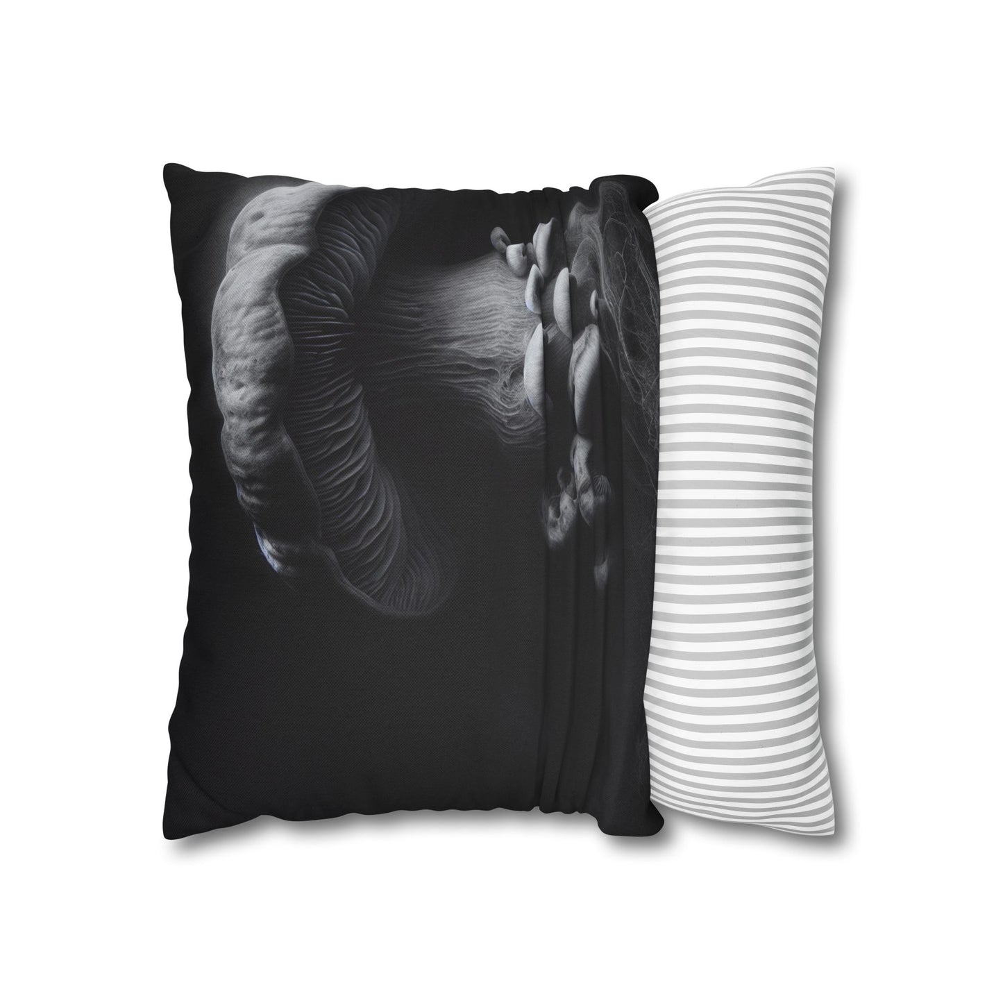 Monochrome Jellyfish Pillowcase - Dark Aesthetic Cushion Cover, Home Decor, Nautical Gift, Coastal Vibes, Unique Bedroom Accent
