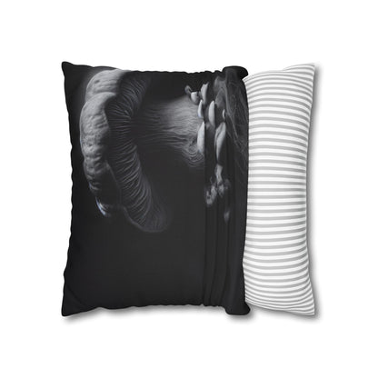 Monochrome Jellyfish Pillowcase - Dark Aesthetic Cushion Cover, Home Decor, Nautical Gift, Coastal Vibes, Unique Bedroom Accent