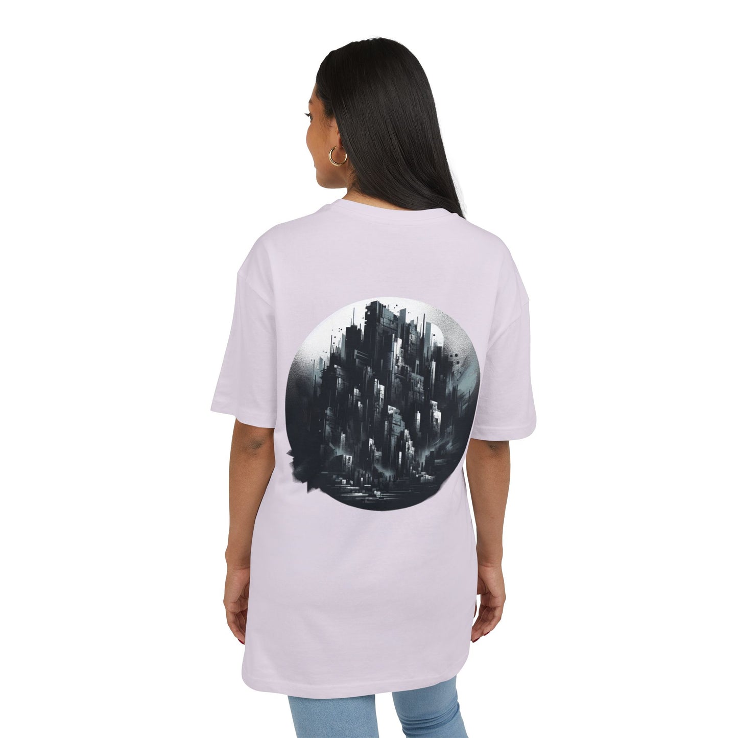 Urban Streetwear Oversize Tee - Futuristic Graphic Design