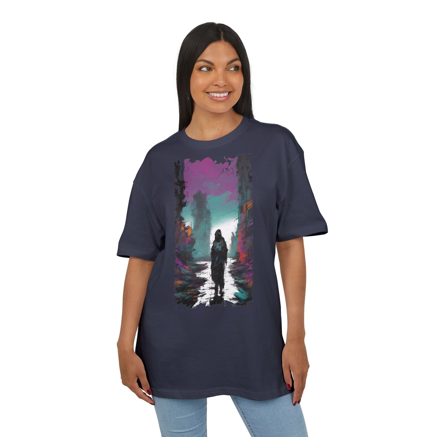 Unisex Oversized Graphic Tee with Forest Silhouette | Comfy Casual Wear, Gift for Nature Lovers, Ideal for Camping, Hiking, Everyday Style