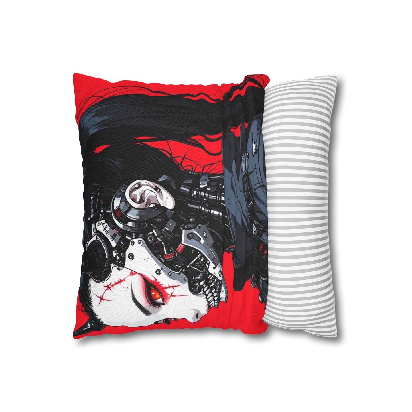 Futuristic Cyberpunk Pillowcase, Cozy Decor, Perfect for Gaming Rooms, Gifts for Tech Lovers, Stylish Home Accessories