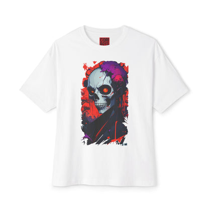 Edgy Skull Graphic Tee, Oversized T-Shirt for Casual Wear, Halloween Costume, Streetwear Fashion, Unisex Gift Idea