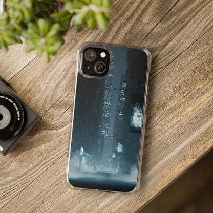 Magnetic Clear Impact Cases for Phones | Urban Nightscape Design | Unique Phone Accessories, Gift for Tech Lovers, Protective Cases