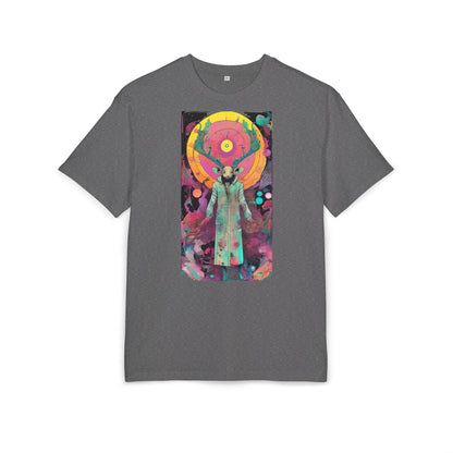 Vibrant Artistic Oversize Tee - Unisex Heavyweight T-Shirt, Bohemian Style, Gift for Art Lovers, Festival Wear, Casual Chic