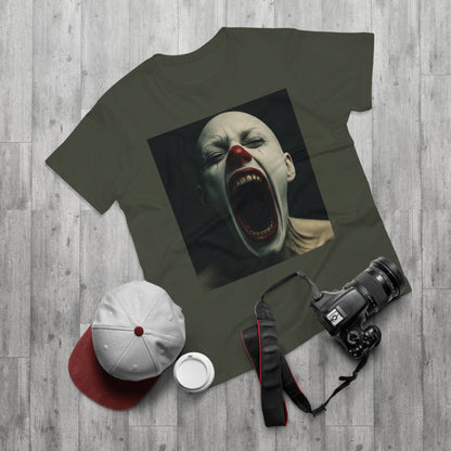 Creepy Clown Graphic T-Shirt, Scary Shirt for Halloween, Horror Movie Fans, Unique Gift for Him, Unisex Casual Wear