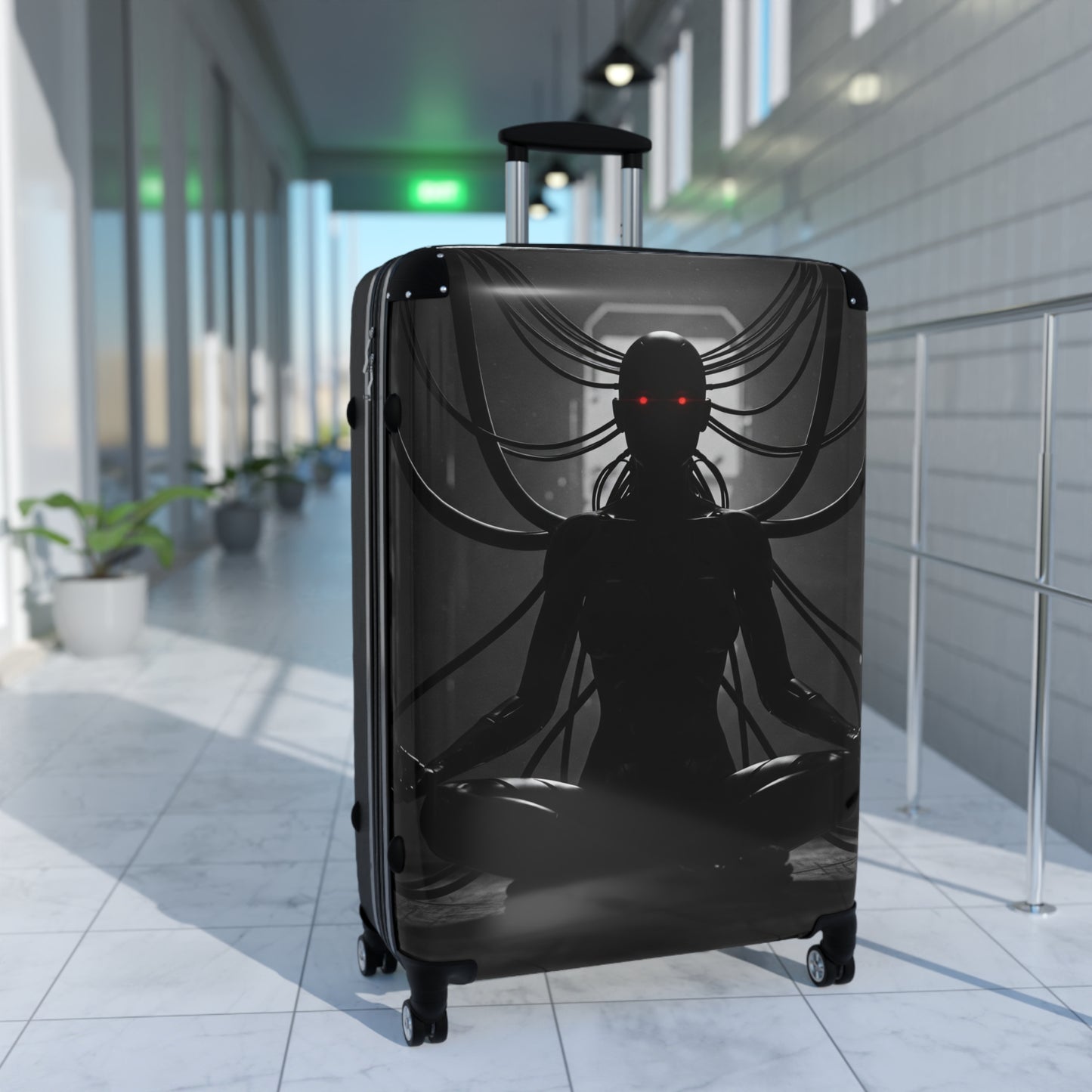 Stylish Travel Suitcase with Futuristic Design - Perfect for Adventurers