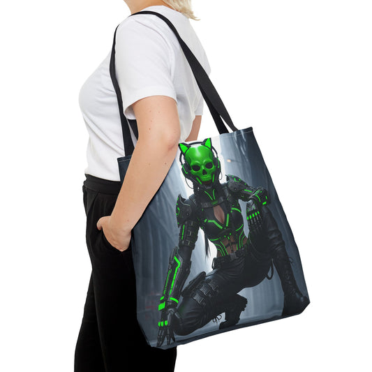 Futuristic Skull Tote Bag - Stylish Eco-Friendly Shopping Bag, Perfect for Casual Outings, Gifts, and Everyday Use