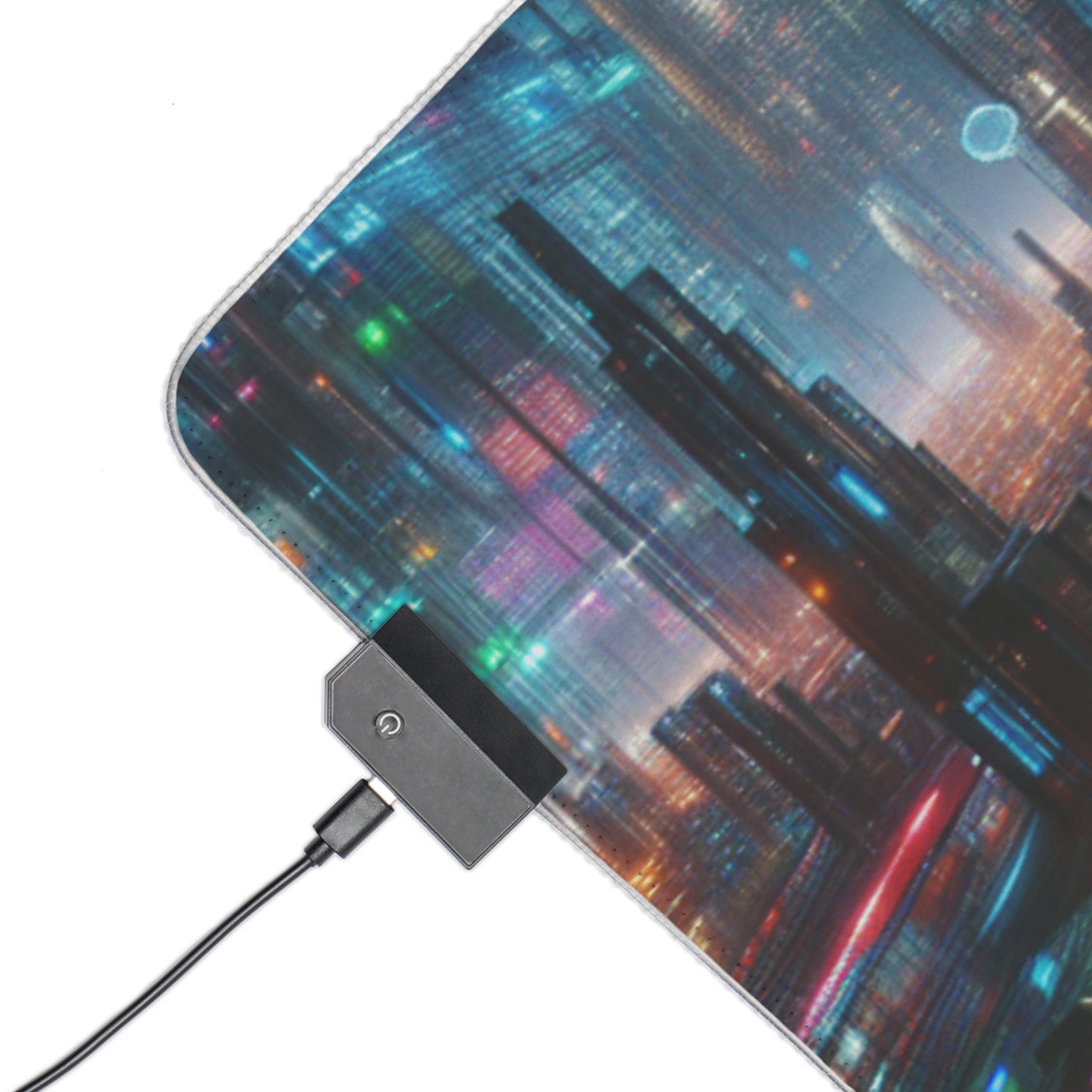 Futuristic LED Gaming Mouse Pad, Large Computer Desk Mat, RGB RGB Gaming Accessories, Gift for Gamers, Desk Decor