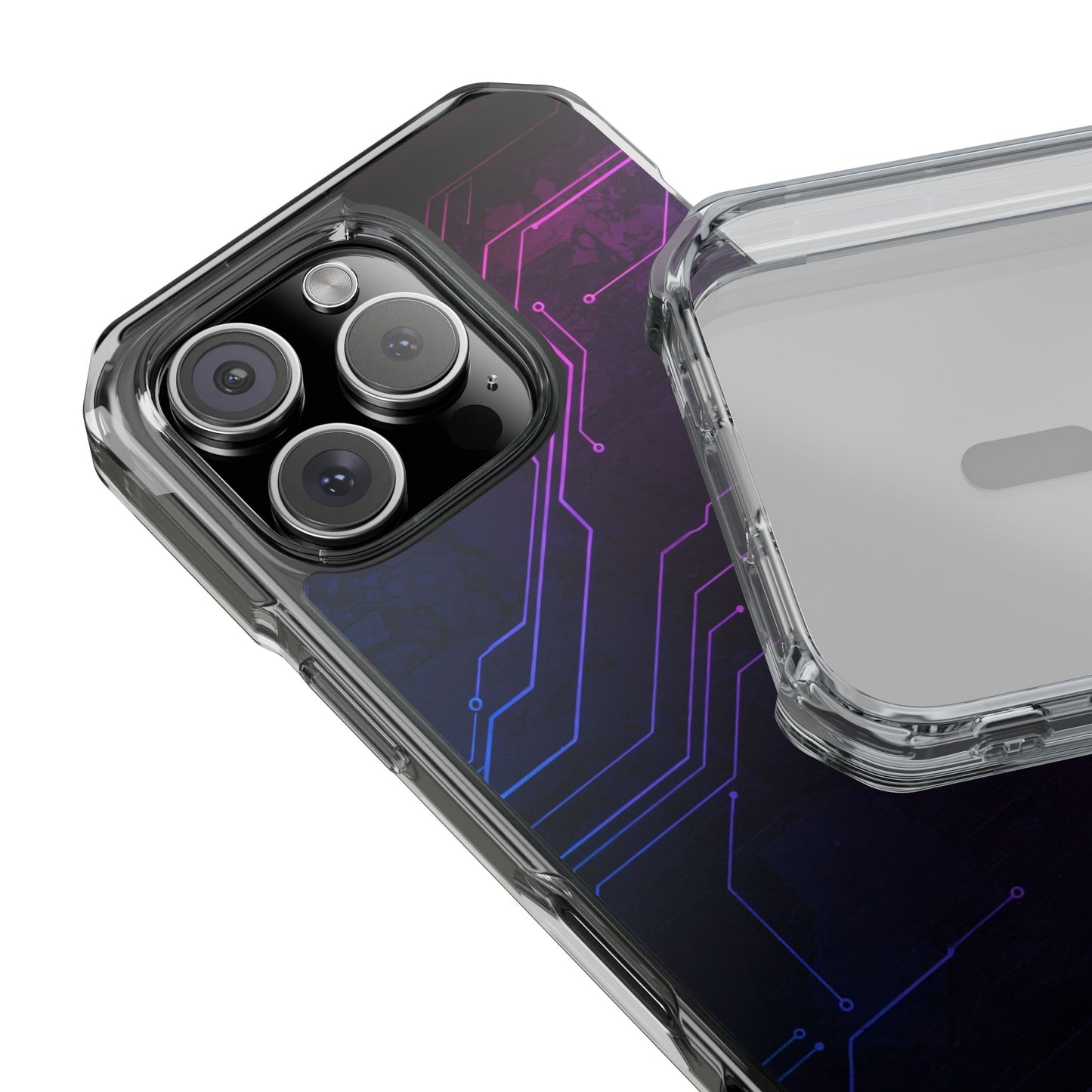 Magnetic Clear Phone Case - Tech-Inspired Design for Gamers, Stylish Protection, Gift for Tech Lovers, Phone Accessories, Customizable Case