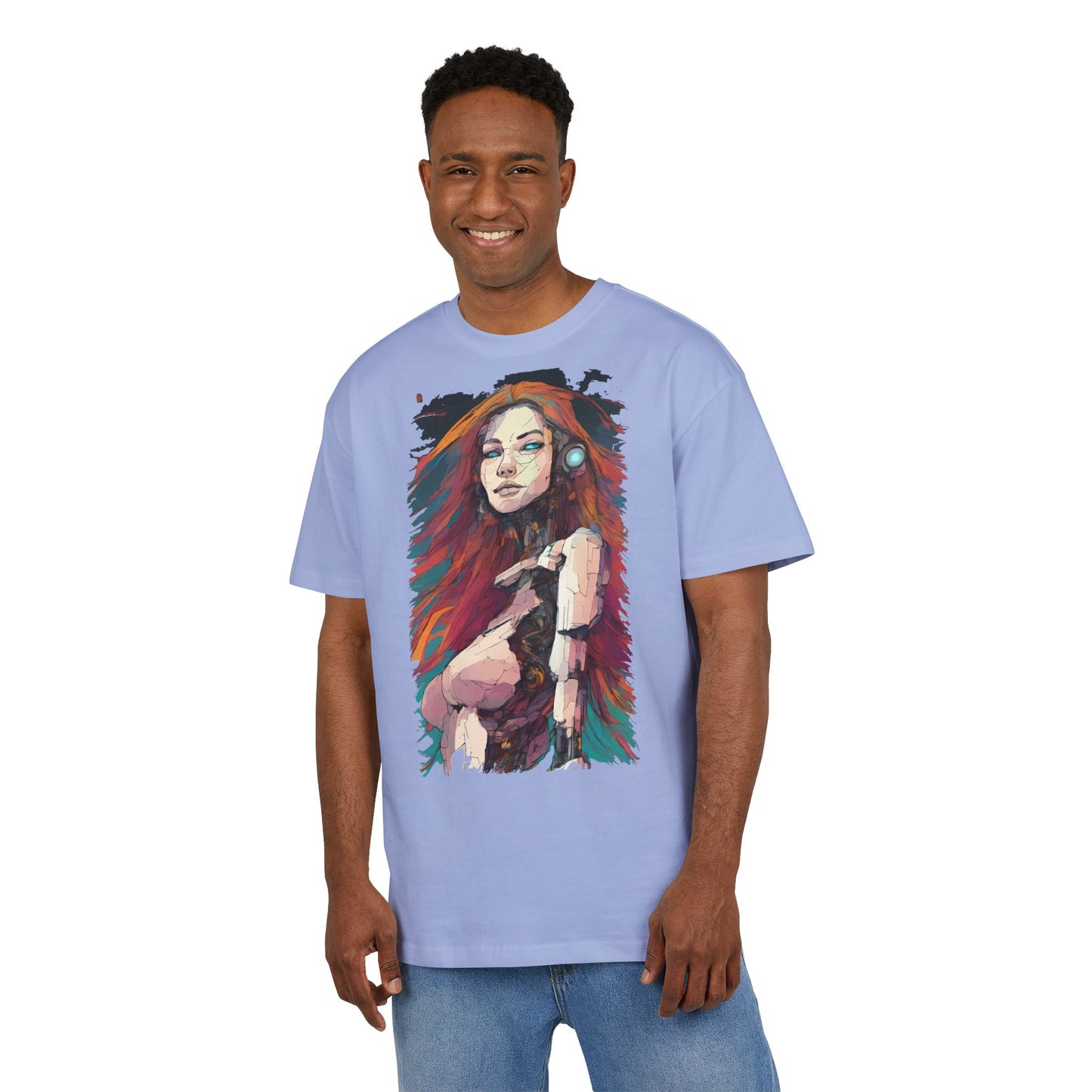 Artistic Oversize Tee - Vibrant Graphic Shirt, Casual Streetwear, Unique Gift for Art Lovers, Everyday Wear, Graphic Tee