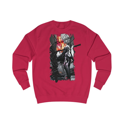 Fierce Warrior Unisex Sweatshirt, Graphic Sweatshirt, Gift for Her, Cozy Streetwear, Unique Art Apparel, Fashion Statement Top