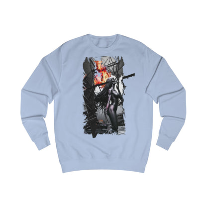 Fierce Warrior Unisex Sweatshirt, Graphic Sweatshirt, Gift for Her, Cozy Streetwear, Unique Art Apparel, Fashion Statement Top