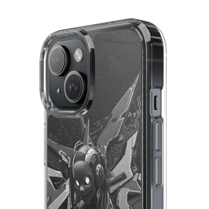 Anime-Inspired Clear Phone Case - Edgy Streetwear Style