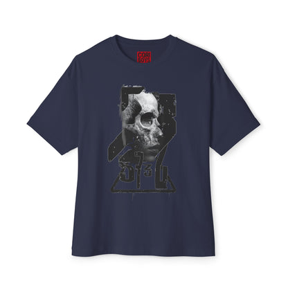 Edgy Graphic Tee, Unisex Oversized Boxy Tee, Goth Fashion Shirt, Casual Streetwear Top, Grunge Style Tee, Perfect Gift for Halloween