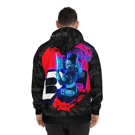 Edgy Graphic Hoodie with Neon Design, Streetwear Sweatshirt, Cozy Casual Pullover, Unique Gift for Him/Her, Perfect for Holidays