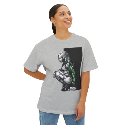 Cyberpunk-Inspired Unisex Oversized Tee, Streetwear T-Shirt, Graphic Tee for Art Lovers, Casual Wear, Unique Gift