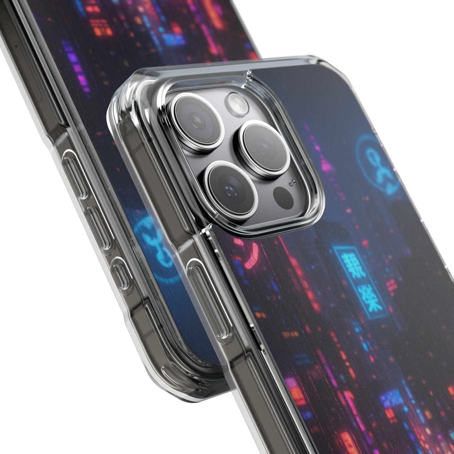 Neon City Phone Case - Magnetic Clear Impact Cases, Customizable Phone Cover, Gifts for Tech Lovers, Stylish Protection, Modern Design