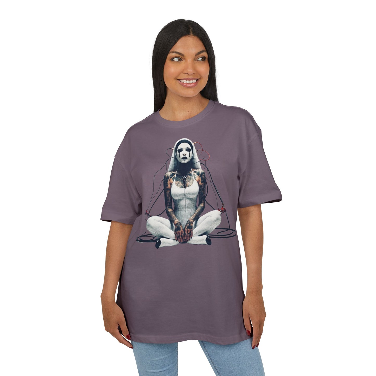 Artistic Unisex Oversize Tee - Unique Graphic Design for Creative Spirits