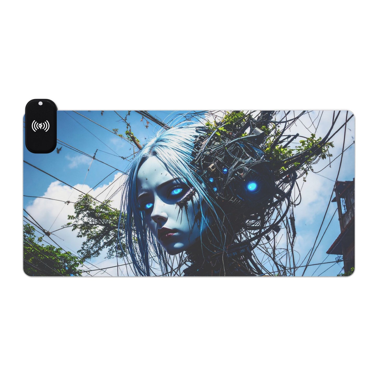 LED Gaming Mouse Pad with Wireless Charging Station - Perfect for Gamers, High-Tech Desk Accessory, Unique Gift for Tech Lovers