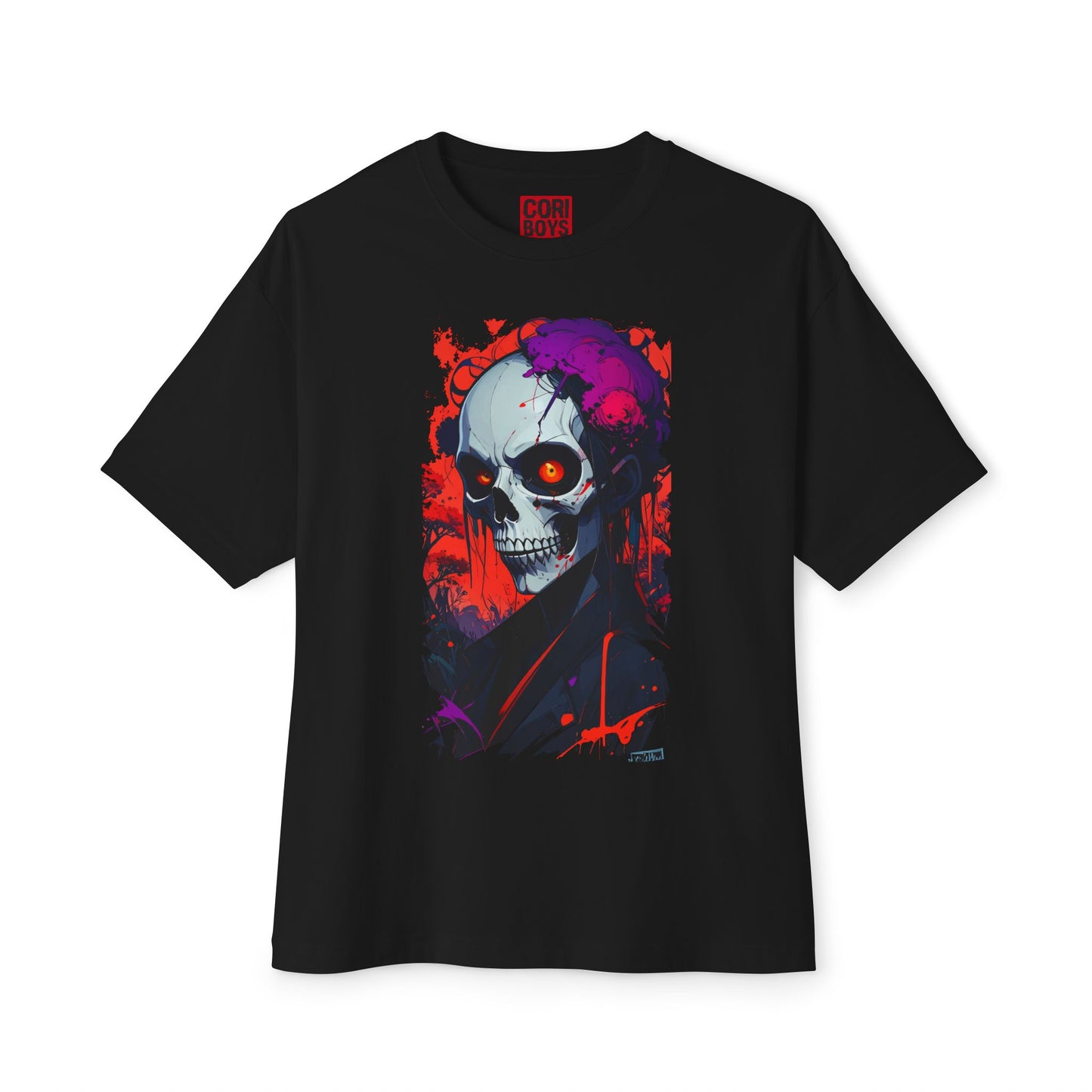 Edgy Skull Graphic Tee, Oversized T-Shirt for Casual Wear, Halloween Costume, Streetwear Fashion, Unisex Gift Idea