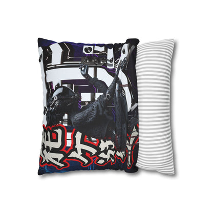 Futuristic Robot Art Square Pillowcase - Unique Home Decor for Tech Lovers
