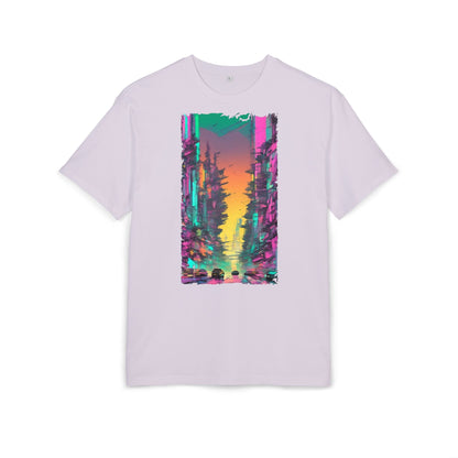 Vibrant Nature Sunset Unisex Oversize Tee, Cozy Graphic Shirt for Nature Lovers, Trendy Casual Wear, Gift for Friends, Summer Fashion