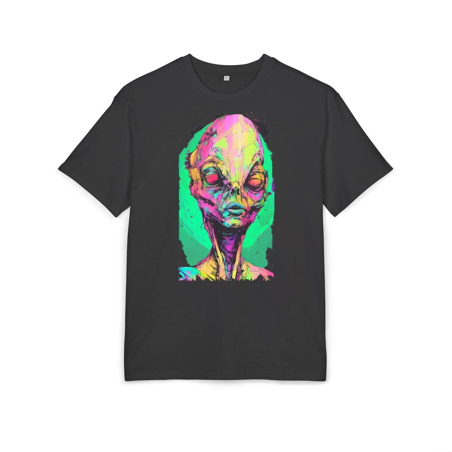 Alien Art Oversize Tee, Graphic Tee, Unisex T-Shirt, Casual Wear, Unique Gift for Sci-Fi Lovers