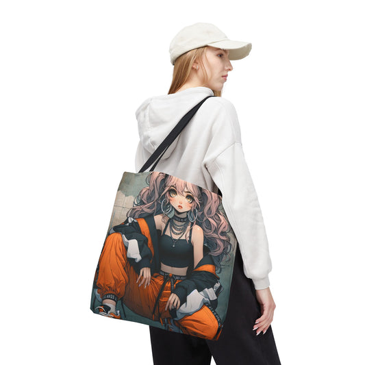 Stylish Anime Tote Bag, AOP Art Bag, Gift for Anime Lovers, Trendy Shopper Bag, Unique Fashion Accessory, Everyday Use Tote