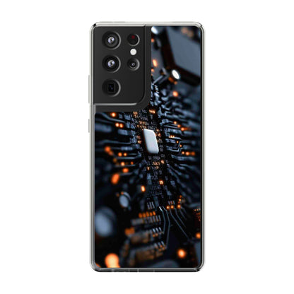 Clear Phone Case with Cyber Print