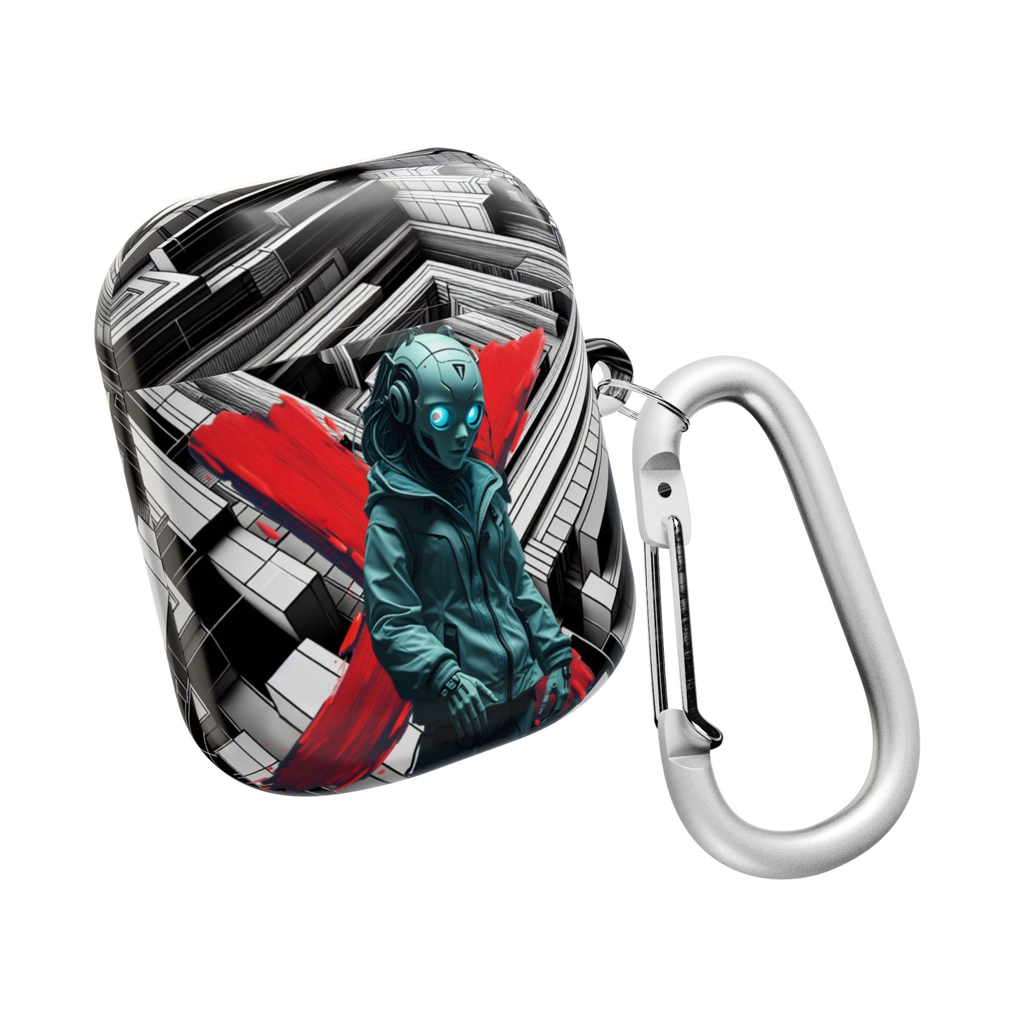 Urban Graffiti Cyber AirPod Case, Unique AirPods Cover, Stylish Gadget Accessory, Tech Gift for Him/Her, Music Lover's Protection