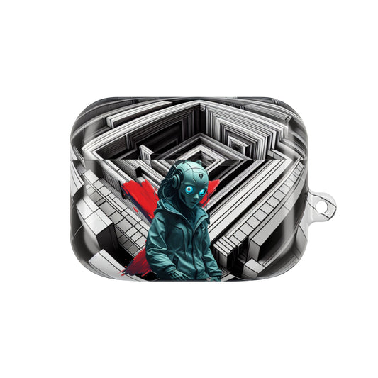 Urban Graffiti Cyber AirPod Case, Unique AirPods Cover, Stylish Gadget Accessory, Tech Gift for Him/Her, Music Lover's Protection