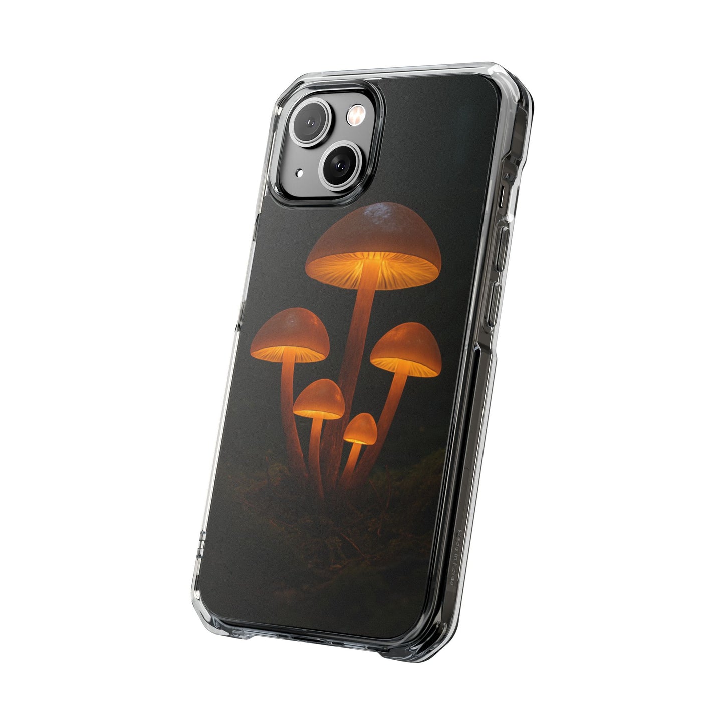 Magnetic Clear Impact Cases, Mushroom Phone Case, Eco-Friendly Phone Cover, Unique Phone Accessories, Gift for Nature Lovers, Artistic