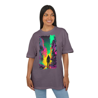 Vibrant Nature-Inspired Oversize Tee, Boho Graphic Tee, Unisex T-Shirt for Adventurers, Colorful Casual Wear, Nature Lover Gift