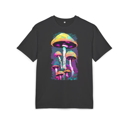 Trippy Mushroom Unisex Oversize Tee | Psychedelic Art Shirt, Retro Graphic Tee, Festival Wear, Gift for Nature Lovers, Streetwear