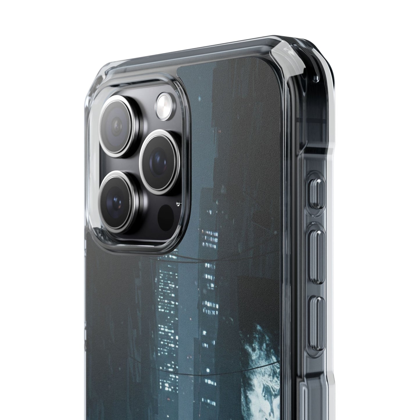 Magnetic Clear Impact Cases for Phones | Urban Nightscape Design | Unique Phone Accessories, Gift for Tech Lovers, Protective Cases