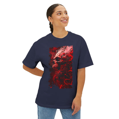 Gothic Skull Graphic Tee, Unisex Oversized T-Shirt, Edgy Streetwear, Halloween Apparel, Alternative Fashion, Gift for Goth Friends